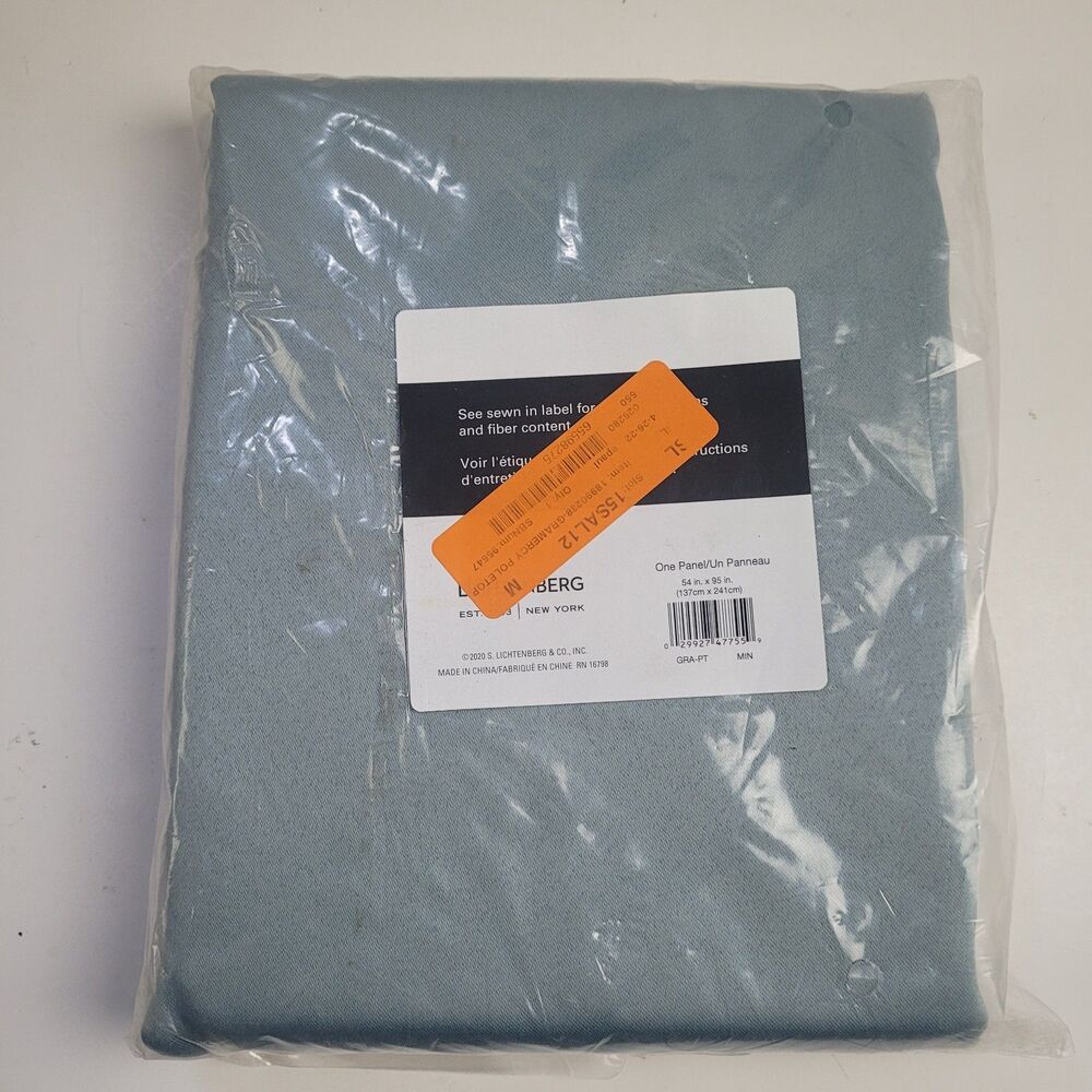 NEW Sun Zero 54 x 95 One Grommet curtain panel 'Mint' #CT30